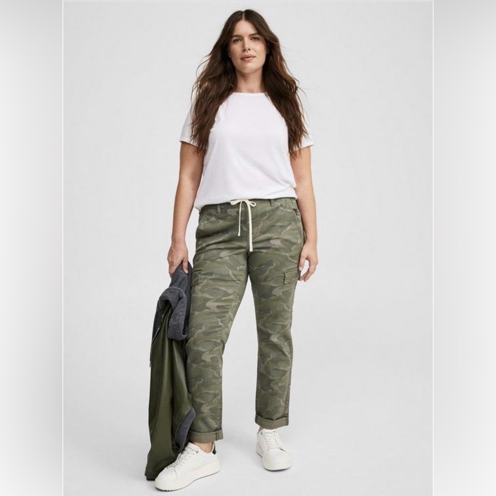 Torrid Olive Camo Drawstring Pants